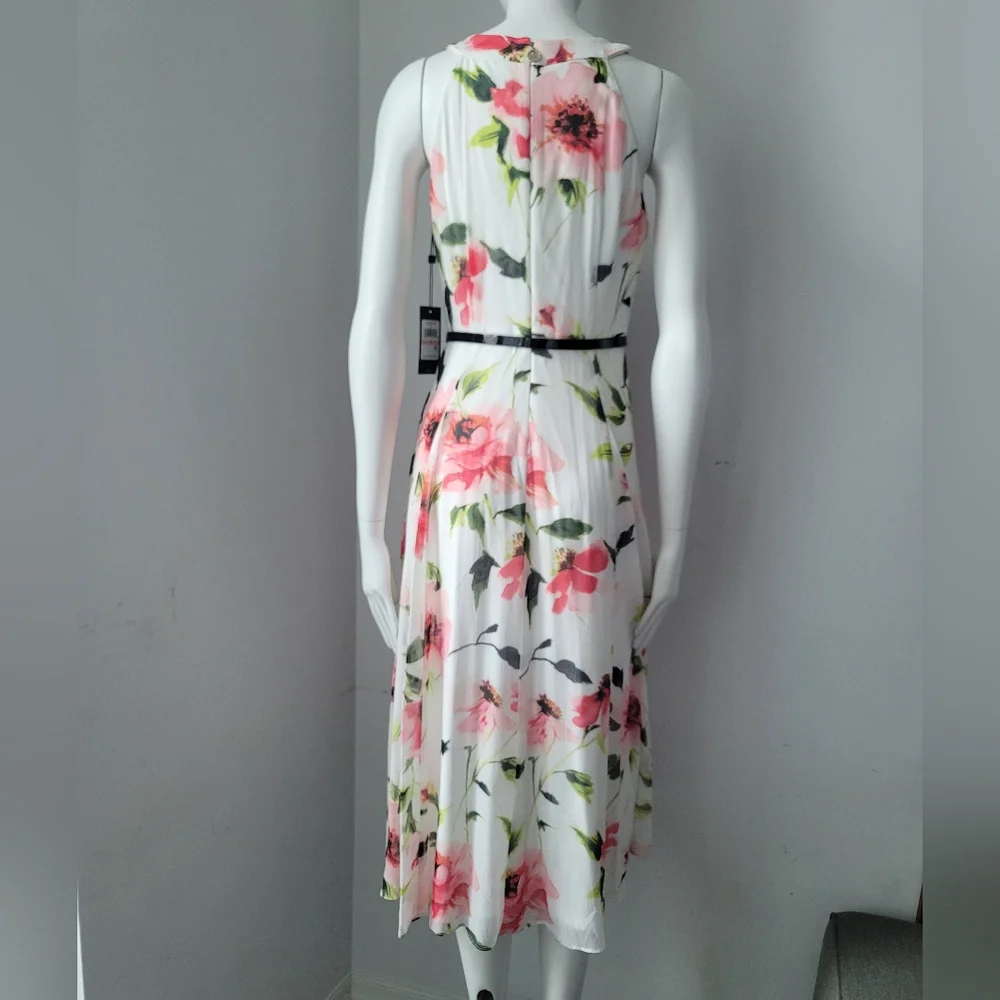 NWT Tommy Hilfiger Floral Chiffon Dress Sz 2 - Picture 10 of 15
